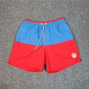 Chubbies The Liberties Mens Swim Trunk Size S Blue Red  5.5” Magic Print Classic